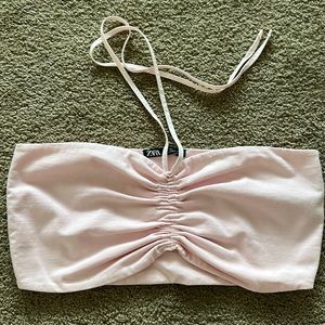 Zara Rouched Bandeau with Neck Tie